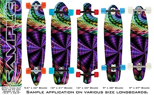 Twist - Decal Style Vinyl Wrap Skin fits Longboard Skateboards up to 10