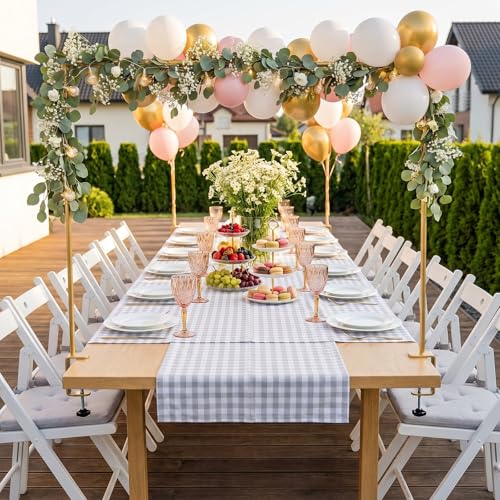 Arco de mesa ajustable QCGNIUI con clips de 150 a 220 cm para globos 2