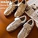 Rosella Carlie Sneakers for Women - Comfortable Casual Walking Tennis Shoes Non-Slip Shoes for Women - Lace-Up Fashion Sneakers Trendy Women's Footwear(Gold,7.5)