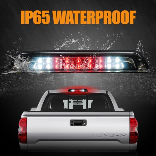 Image of Third 3rd Brake Light LED for 2007-2020 Toyota Tundra, High Mount Rear Brake Lights Assembly for 07-20 Tundra, Waterproof Center Cab Cargo Lamp Stop Light (Smoke)