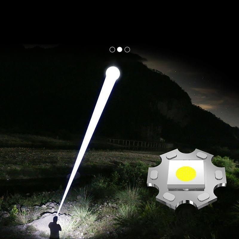 Miniatura 3 de Linterna fuerte 2 en 1 (banco de energía), pantalla digital de energía, recargable, X4impermeable, luz de flash de brillo ajustable para exteriores,