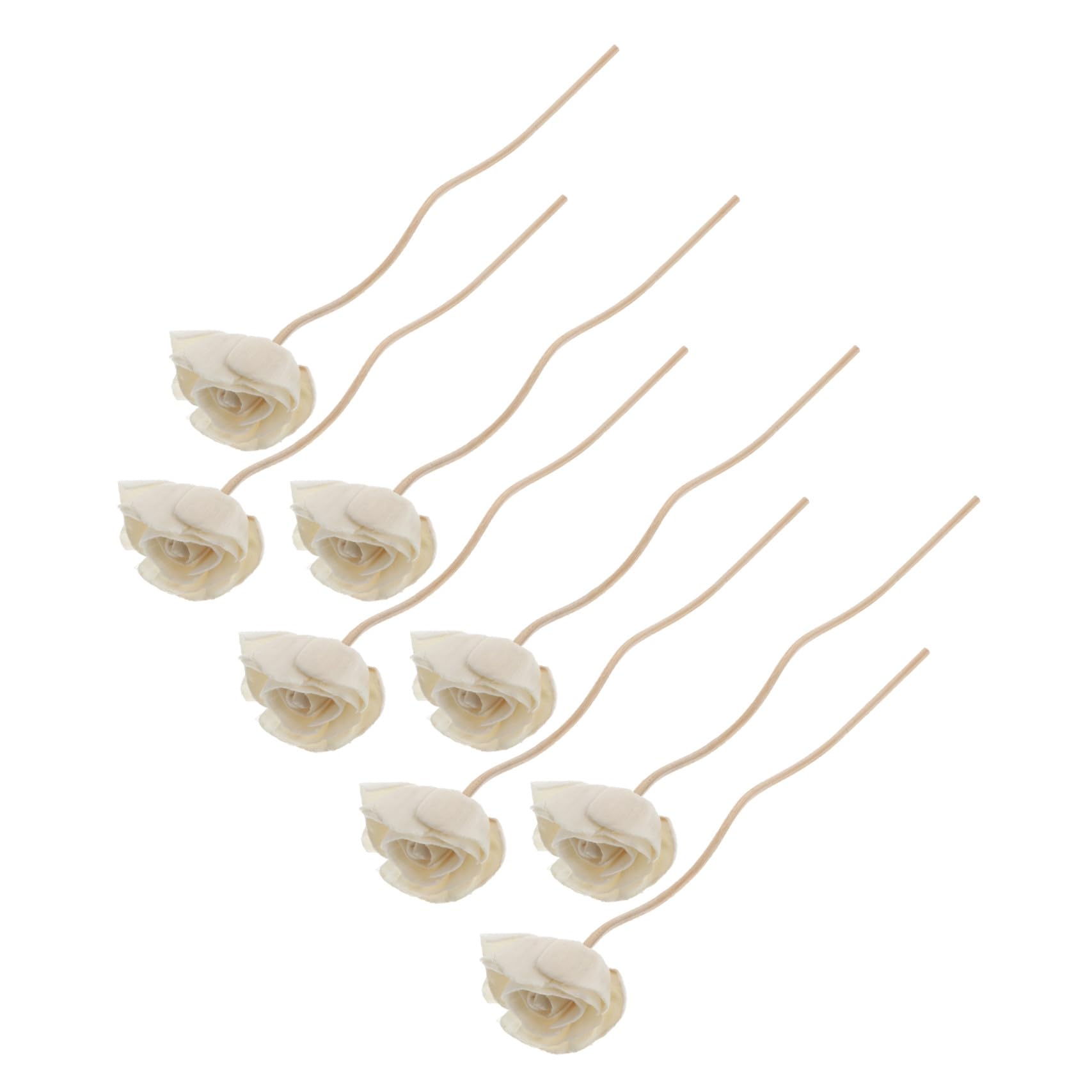 4 Sätze Aromatherapie Diffusorstäbchen Aus Rattan Groß Natürlich Blumen Düfte Gewellter Duftdiffusor Aus Korbgeflecht Für Diffusor Dicke Dekorative 8 Stück * 4