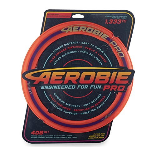 Aerobie Pro Flying Ring Wurfring mit Durchmesser 33 cm, orange, für Erwachsene und Kinder ab 5 Jahren (TOGGO Toys 2022) & Sprint Flying Ring Wurfring mit Durchmesser 25,4 cm, gelb - Image 3