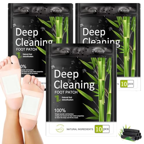 YANXINKE 30Pcs Parches Detox Pies, Parches Pies Desintoxicantes, Detox Foot Pads, Naturales Parches Los Pies, Almohadillas Limpieza Profunda Pies, Parches Detox Pies Naturales