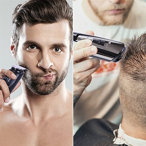 CAIMIAO Barber Scissors Hair Clippers for Men, Facial Body Grooming kit Electric Shaver Beard Hair Trimmer for Men Rechargeable Shaving Machine Wet Dry Electric - Image 4