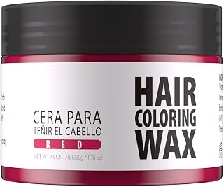 Gowwim Hair Wax Color, 13 Colors Temporary Hair Dye Natural Hair Color Wax, 72h Hold & Non - Greasy Hair Dye for Women & Men for Styling 1.76 Oz Red