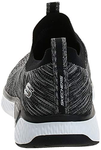 Skechers Solar Fuse, Tênis Slip-On, Masculino, Preto (Black/White), 40
