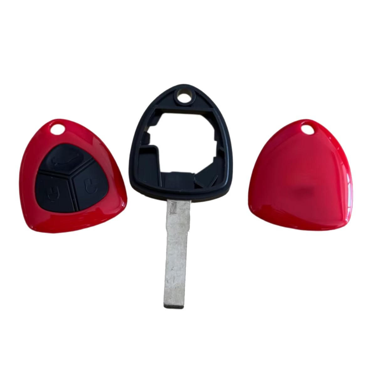 Carcasa Llave Coche para Ferrari 458 F430 612 Italia California 599 GTB Fiorano FF 1,Carcasa de Repuesto para Llave remota de 3 Botones