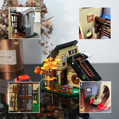 Image of House Building Set Compatible with Lego for Adults,A Frame Cabin Toy for Architecture Lovers,Gift for Halloween,Christams Home Decor 696 pcs