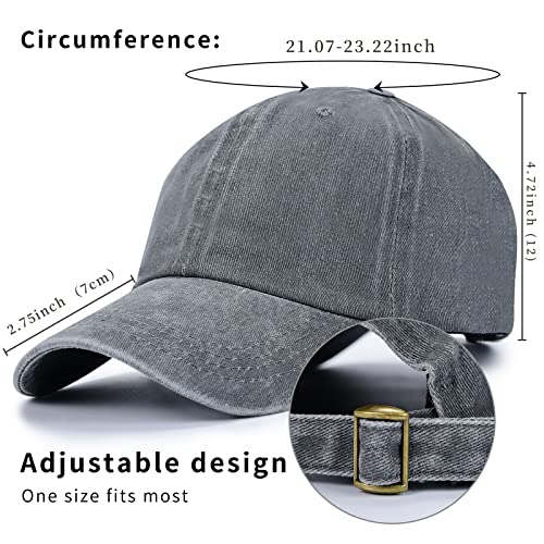 Image of Baseball Cap Unisex Vintage Washed Distressed Cap,Retro Adjustable Dad Hats,Baseball Hat for Men Women