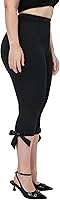 KMBANGI Women's Bow Tie Capri Leggings - Sexy Stretchy Knee-Length Slim Fit Cropped Pants Y2K Style