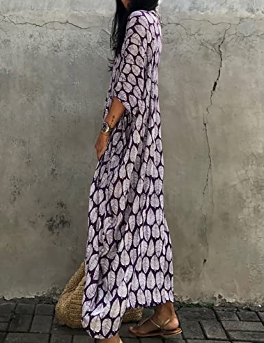 Image of Bsubseach Stylish Tie Dye Open Front Long Kimono Swimsuit Coverup for Women