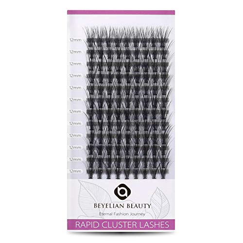 BEYELIAN Individual Cluster Eyelash Wispies False Lashes Easily Wearing .07mm Thickness Charimng Glam Lash DIY At Home Makeup 10 Roots 12mm
