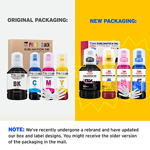 Image of Printers Jack 440ml Sublimation Ink for Supertank Inkjet Printer ET-2400 ET-2720 ET-2760 ET-2800 ET-2803 ET-2830 ET-4800 ET-3760 ET-2850 ET-7720 /Upgrade Version /Offer Free ICC Printing