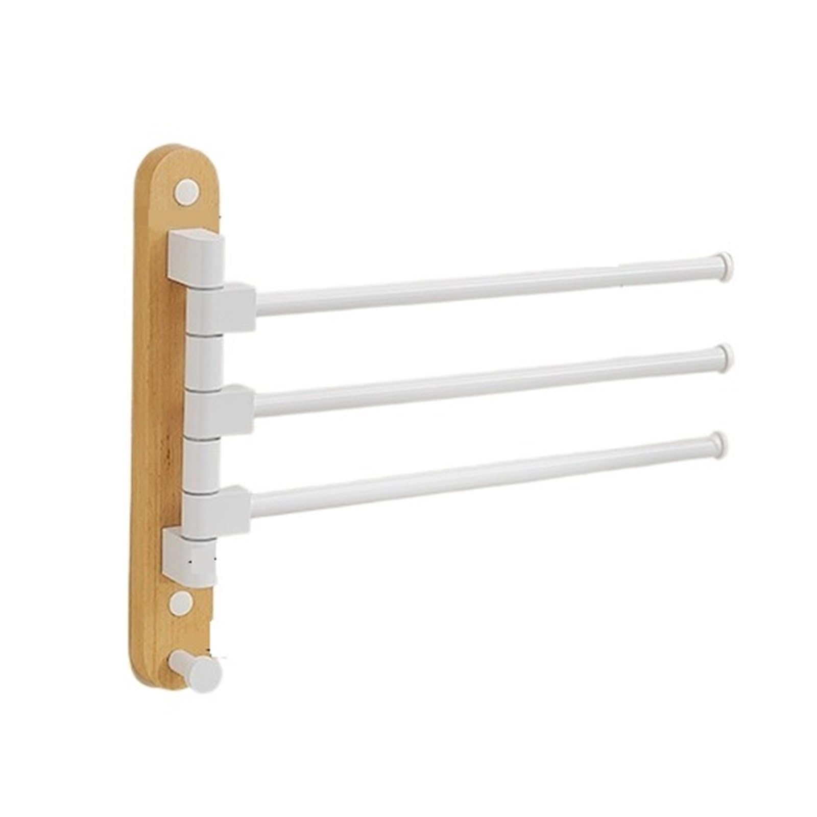 Wood 2-5 Swivel Towel Bars Hanger Bathrobe Rack Holder Wall Mounted Rotatable Bathroom Accessories Easy Maintenance(B3)