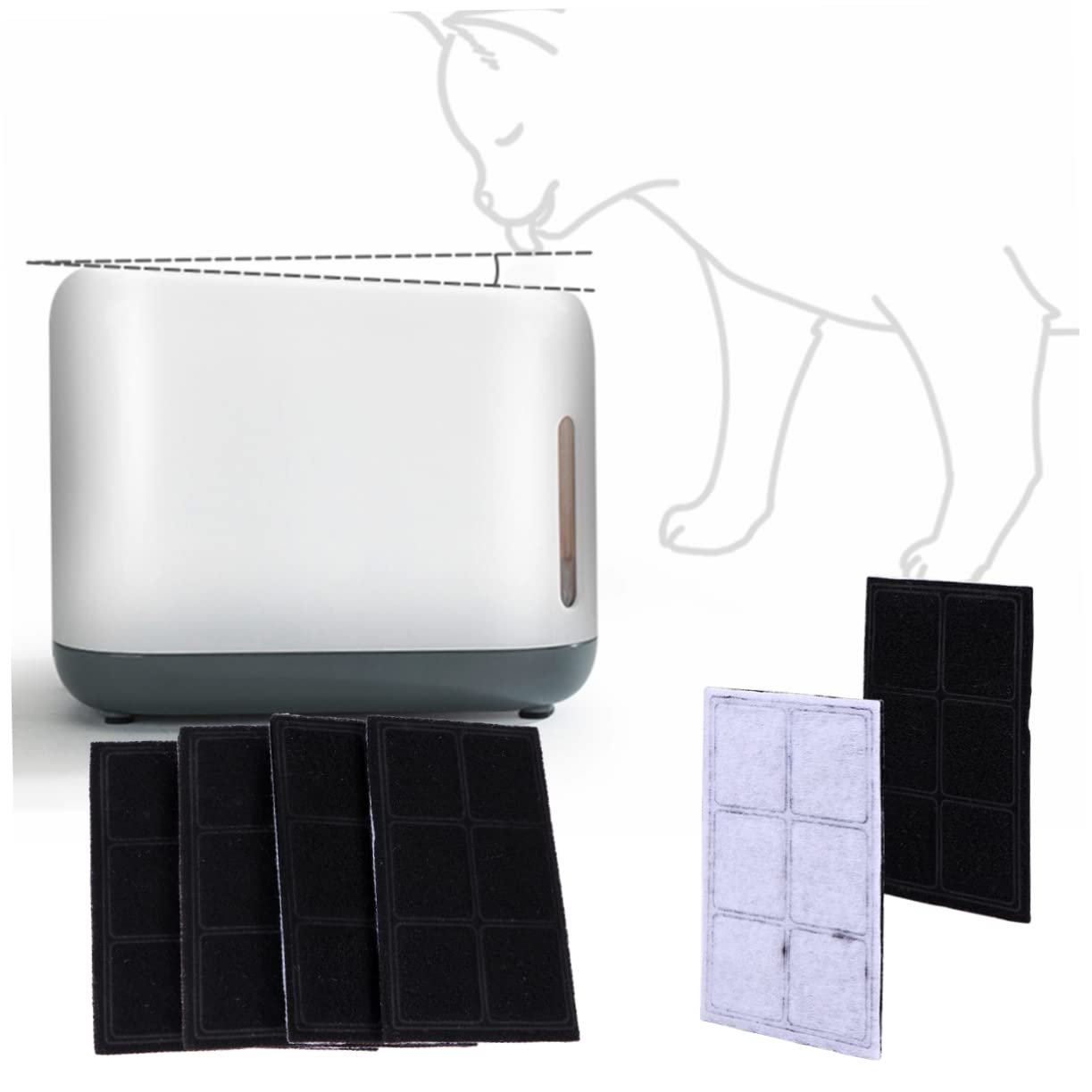 Beavorty 16stücke Pack Von Ersatzfiltern Für Haustierbrunnen Kompatibel System Aktivkohlefilter Für Sauberes Trinkwasser Für Katzen Und Hunde
