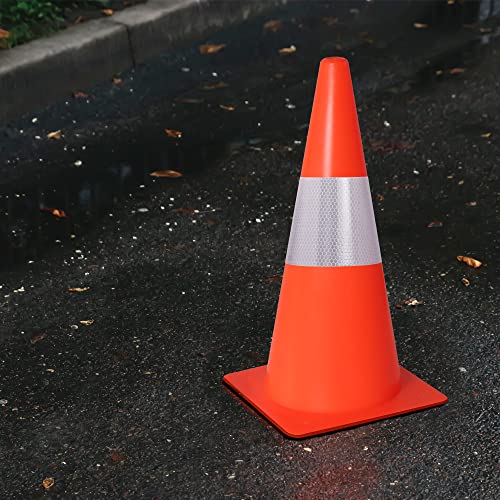Warnkegel 30cm,4 Stück Verkehrshütchen Markierungshütchen,stapelbar Warnleitkegel Leitkegeln,Verkehrskegel,Straße Sicherheit Markierungshütchen für Outdoor Aktivitäten und Festliche Veranstaltungen