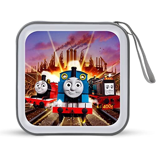 トーマス CDケース プラケース スリム BD DVDケース 大容量 40枚収納 ディスク収納ケース 小型 持ち運び便利 可愛い 男女兼用 旅行 自宅用 セミハード ファスナー付