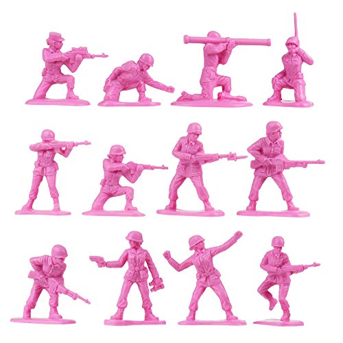Bmc Plastic Army Women - 36Pc Pink Female Soldier Figures - Made In Usa #TOP2
