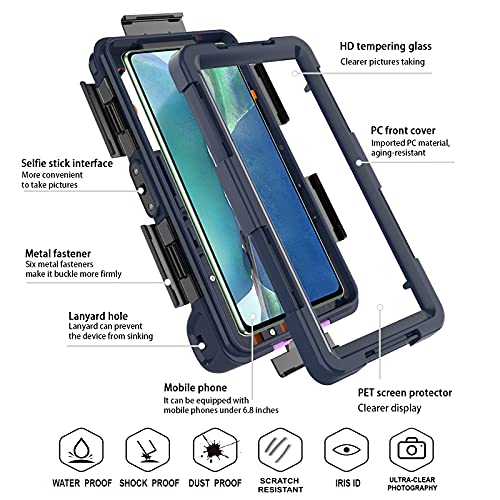 Image of Professional Diving Upgrade Waterproof Protective Case, Outdoor Swimming Snorkeling Surfing Underwater Photo Video Housing for iPhone Galaxy Huawei OnePlus LG Motorola Google Series Smartphones