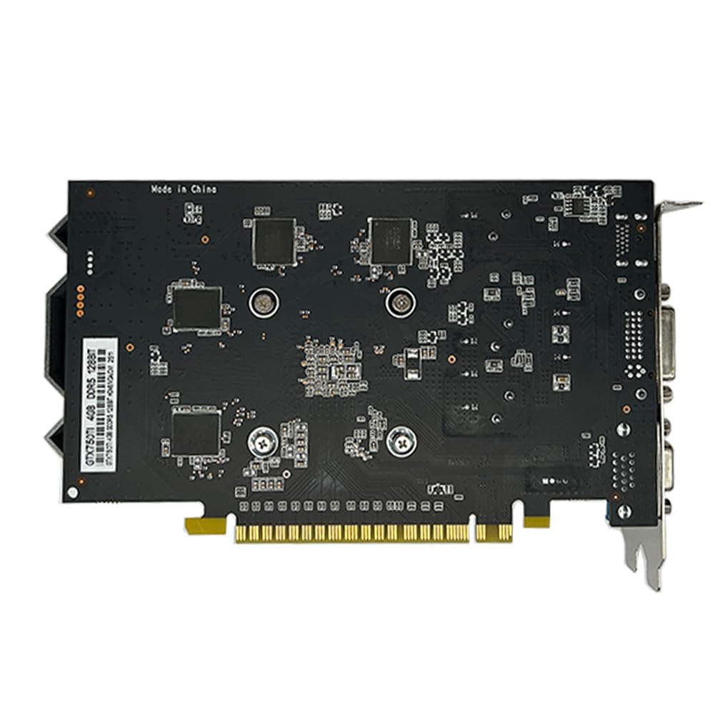 QTHREE GTX 750 Ti 4GB 128-bit Scheda Grafica, HDMI, VGA, DVI, Schede grafiche basso profilo PC, GPU per computer, Low Power, PCI Express x16, DirectX 12