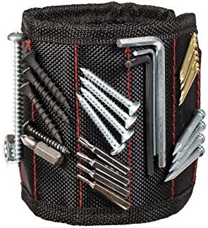 Magnetic Wristband with Super Strong Magnets for Holding Screws Washers Bolts Drill Bits - Extremely Comfortable and Perfect Gift for DIY Handyman Father Husband Men Women Boyfriend and Everyone