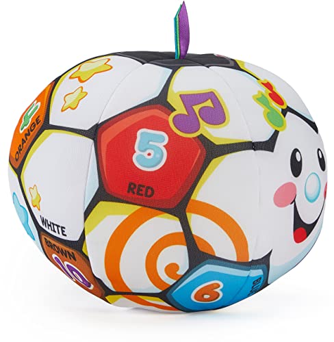 Fisher-Price Laugh & Learn Baby To Toddler Toy Singin’ Soccer Ball Plush With Music & Educational Phrases For Ages 6+ Months (Amazon Exclusive) #TOP3