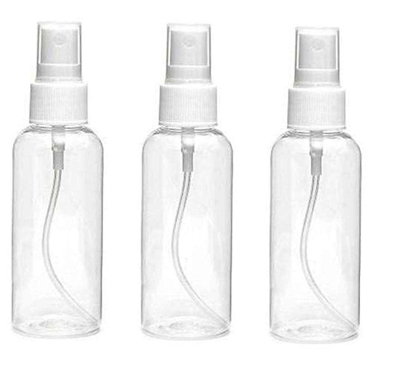 Art Ranger 100ML Empty Refillable Fine Mist Sprayer Atomizer Spray Bottle with Ultra-Fine Mist Pump and Cap, for Home/Travel/Beauty/Makeup/Sanitizer-100ml,Transparent (Pack of 3)-image-7