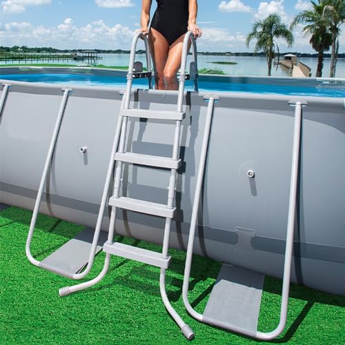 Escalera de piscina de acero inoxidable con 4 peldaños miniatura 5