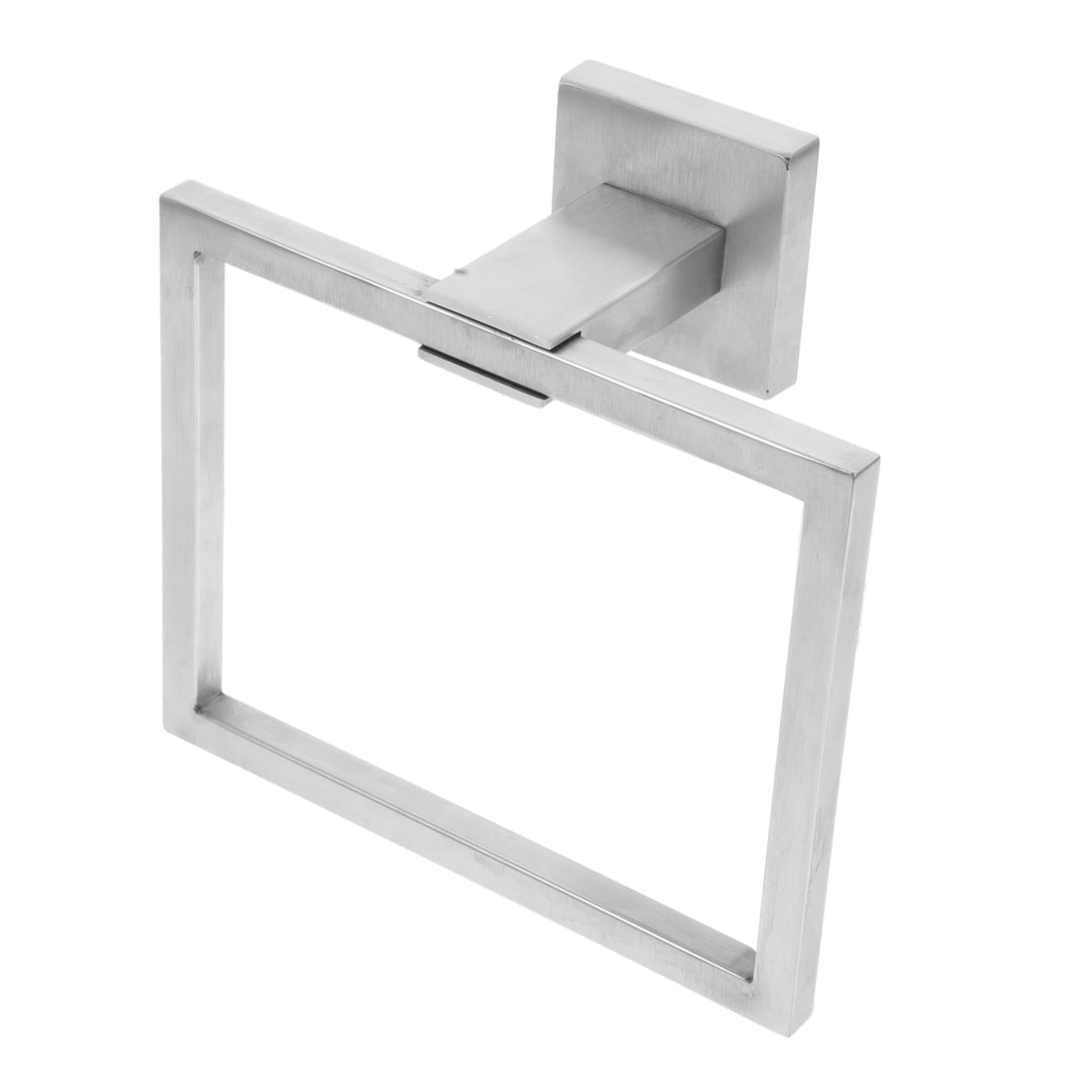 PRETYZOOM 1 Set Stainless Steel Square Towel Holder Modern Brushed Finish Towel Rack for Bathroom Wall Mounted Minimalist Design with Hidden Screws Effortless Installation for Washrooms and