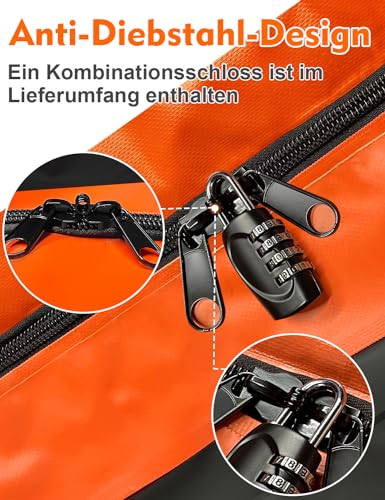 FIVKLEMNZ Dachbox Auto, Dachgepäckträger Tasche, Wasserdicht für alle Fahrzeugdächer mit/ohne...