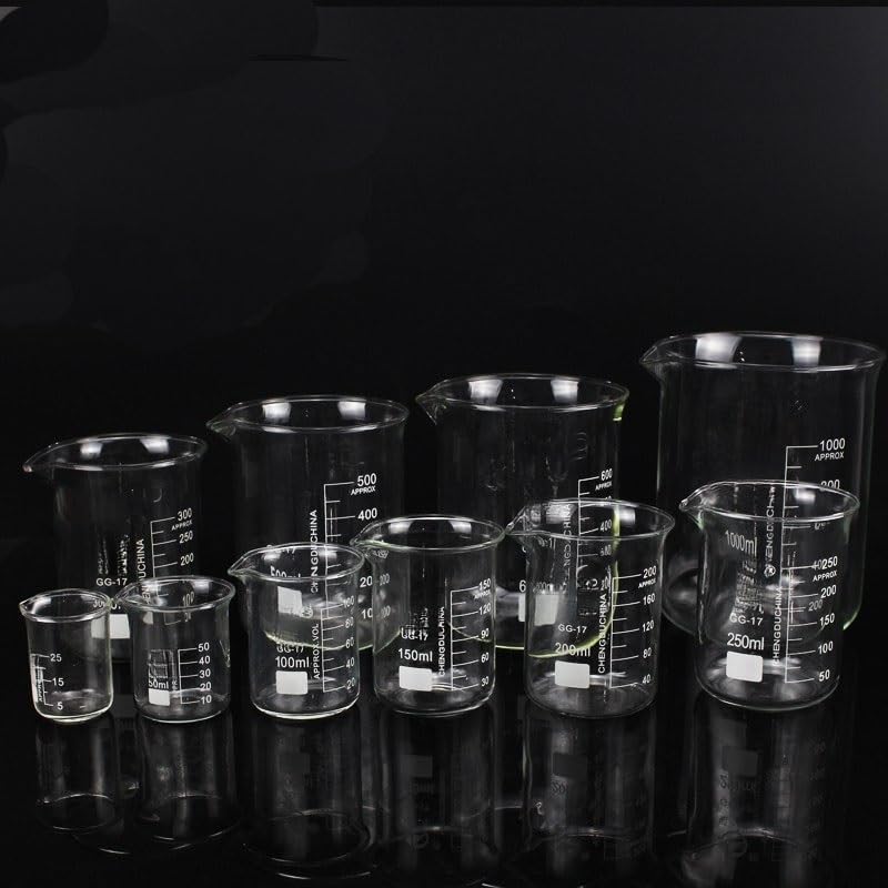 Provetta graduata in vetro, Becher in vetro borosilicato GG-17 da 25-3000 ml Attrezzatura laboratorio(150mL)