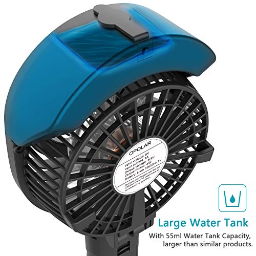 OPOLAR Misting Handheld Fan Foldable, Personal Small Desk Table Fan with USB Rechargeable Battery Operated Mini Portable Fan for Office Outdoor Household Traveling - Thumbnail 5