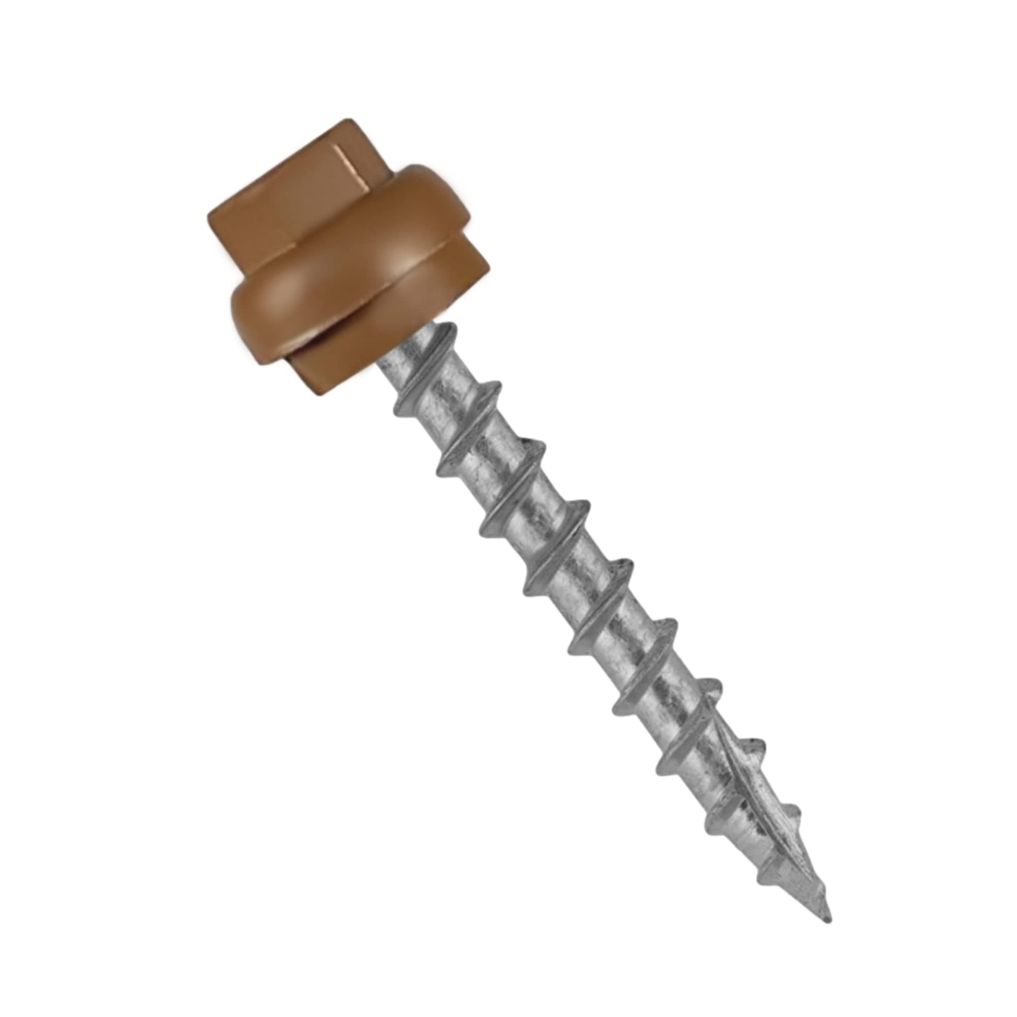 Long Life Metal Roofing Screws (1000 Count) (Multiple Colors, and Quantities) Metal to Wood and Metal to Metal, Domed Cap Head EPDM Washer, Free Hex