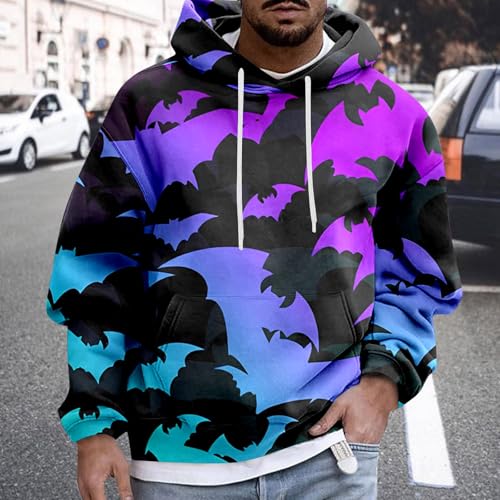 Sweat à capuche Halloween pour homme en molleton noir - 3