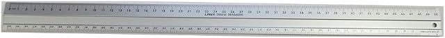 Linex Hobby Cutting Ruler Anti-slip Light Aluminium 1 Bevelled Side 1 Plain Side 50cm Ref LXE2950M