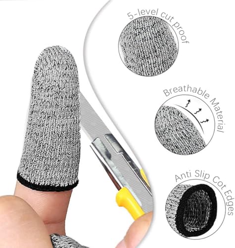 Elfzone Protetor resistente a cortes de berços de dedo - Capas de dedo para cortes, extensor de vida