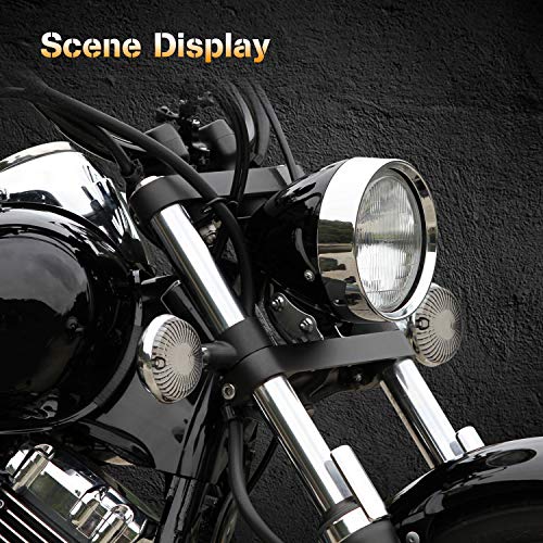 Nthreeauto 4Pcs Smoked Turn Signals Lens Cover Front Rear Lenses Compatible With Yamaha V-Star V-Max Virago 250 650 750 Road Royal Star #TOP2