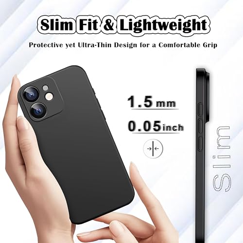 For iPhone 11 Case Silicone Phone Case Soft Gel Rubber Cover Shockproof Protective Phone case for iPhone 11,Black - Image 3