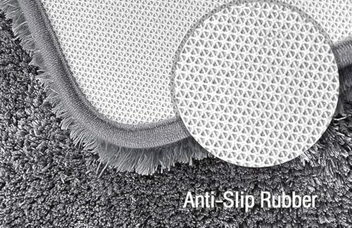 Image of Doormat for Bedroom,Bathroom,Kitchen,Living Room,Home,Entrance,Room,Foot Mats,Floor mat,Main Door,Rug Non Slip Mats,Door Mate,Floor Mat Soft Door Matt (Bathmat Grey Rug)