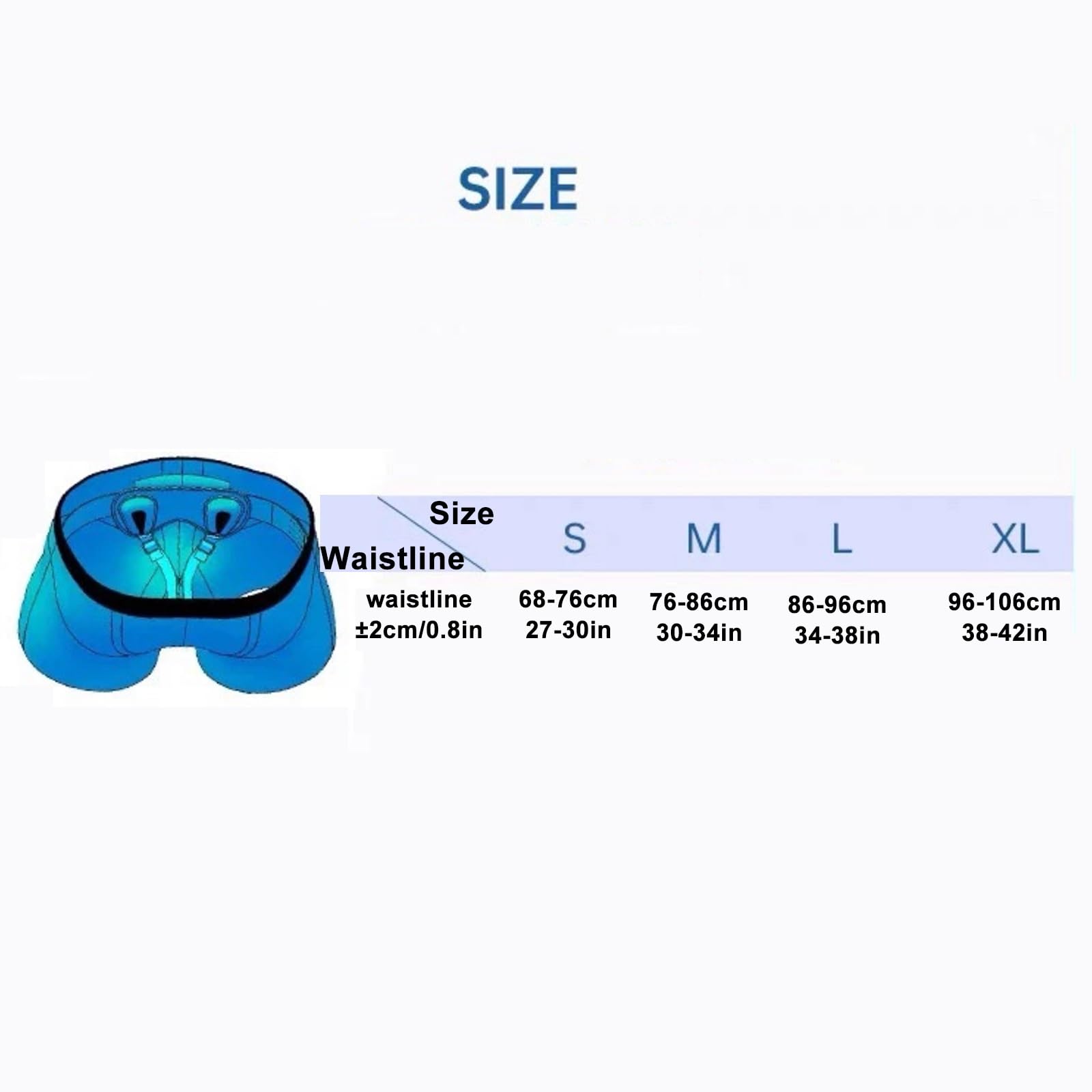 Slip Ernia Inguinale Uomo, Cintura Ernia Inguinale Uomo con 4 Cuscinetti di Compressione Rimovibili, Materiale Traspirante(L)