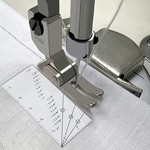 3 Pack Magnetic Seam Guide + 1 Seam Allowance Ruler, Straight Line Hems Sewing Ruler and 2 Types Perforated Seam Gauge from 1/8 to 2 Inch for Quilts, Apparel and Caps