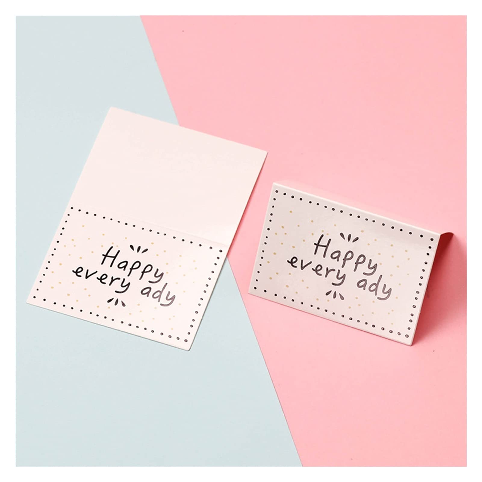 Geburtstagskarten Grußkarten Liebe Vielen Dank für Sie Die Beste Wünsche Faltkarten-Geschenknachrichtenkarte DIY. Dekoration Urlaub Grußkartenumschlag 50pcs / Lot Geburtstagskarte (Color : 4)