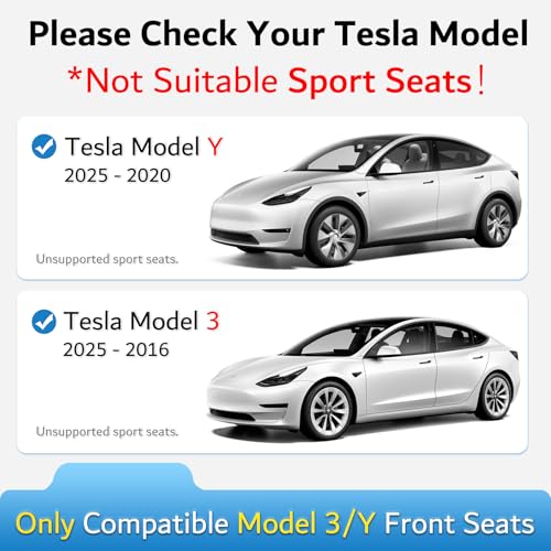 Premium Microfiber Towel Tesla Model Y Juniper/3 Seat Cover, Waterproof | Sweatproof | Machine Washable | Non-Slip, Seat Protector for Tesla Model 3/Y 2016-2026 Interior Accessories - (2Pack, Black) - Image 3