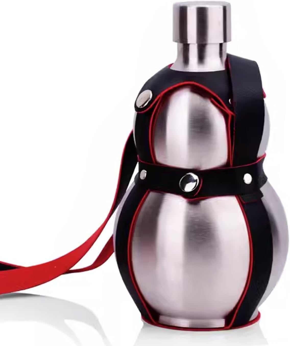 500ml 1500ml 304 Stainless Steel Gourd Shape Wine Bottle Portable Outdoor Ware Creative Flask Gift Home Drinking Supplies (1500ml Original Color Gourd Wine Bottle)