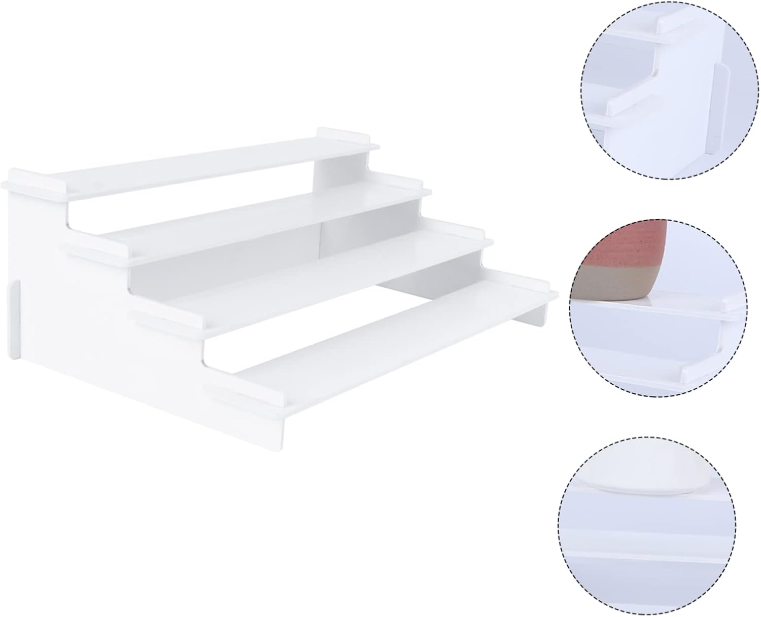 Cabilock 1pc Multi-functional Acrylic Trapezoidal Display Rack Showing Shelf for Home Living Room Bedroom Study Strong Bearing Capacity Elegant Design