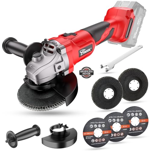 20V Cordless Angle Grinder for Makita 18V Battery 4-1/2 Inch, Brushless Electric Grinder 8000RPM for Cutting, Grinding & Polishing, Portable Metal Cutting Tool (Tool Only,Battery not included)