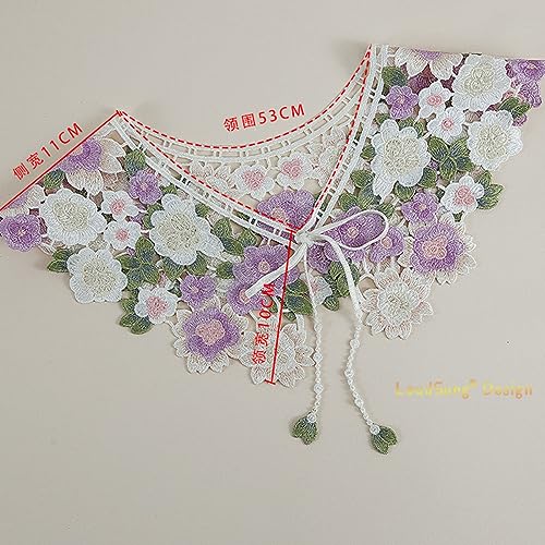 LoudSung Fake Collar Doll Half Shirt Blouse Big False Collar for Women Girls4