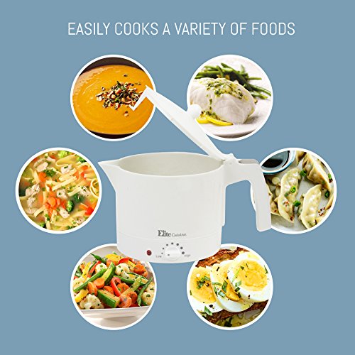 Elite Cuisine EHP-001 Maxi-Matic 32-Ounce (1-Liter) BPA Free Electric Kettle Hot Pot with Egg Cooker and Steam Rack