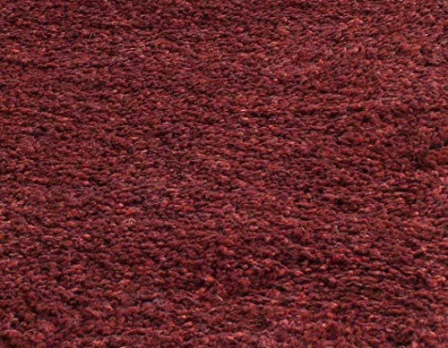 Image of Carpet for Hallway, Kitchen, and Modern Interiors, Cozy Shag Runner for Living Room, Entryway & Office Decor Size 5x7 feet Maroon